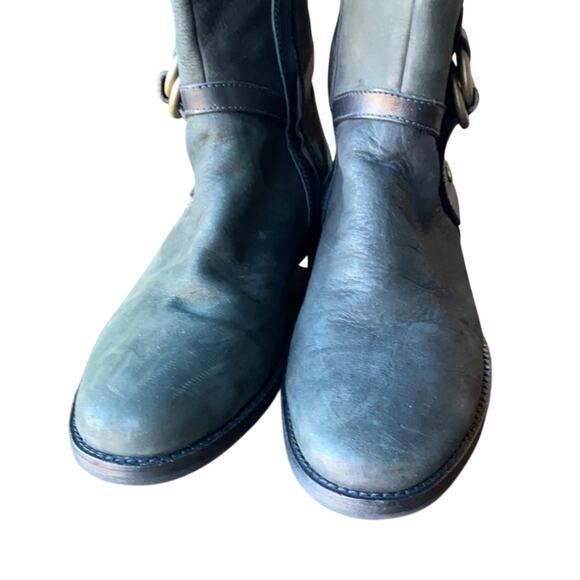 Cole Haan Charcoal Black Liberty Boots leather flat winter minimalist size 6.5 - Picture 7 of 10